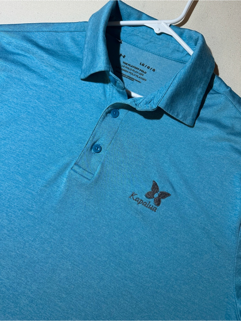 Men's Under Armour Blue Performance Golf Polo x Kapalua Golf Resort